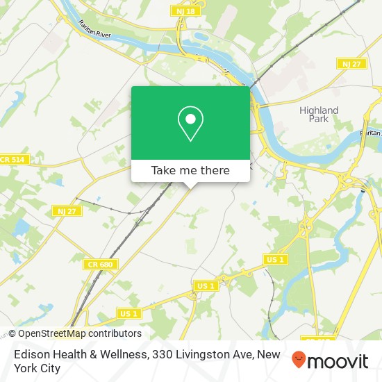 Edison Health & Wellness, 330 Livingston Ave map