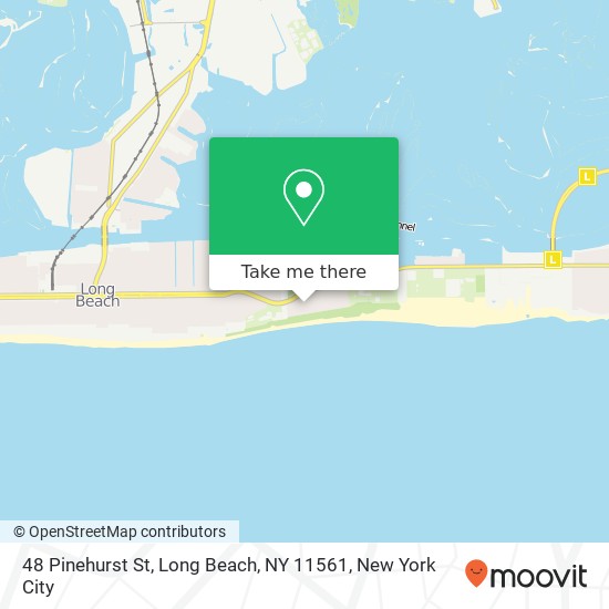 Mapa de 48 Pinehurst St, Long Beach, NY 11561