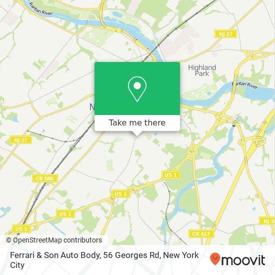 Mapa de Ferrari & Son Auto Body, 56 Georges Rd