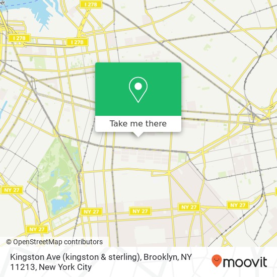 Kingston Ave (kingston & sterling), Brooklyn, NY 11213 map