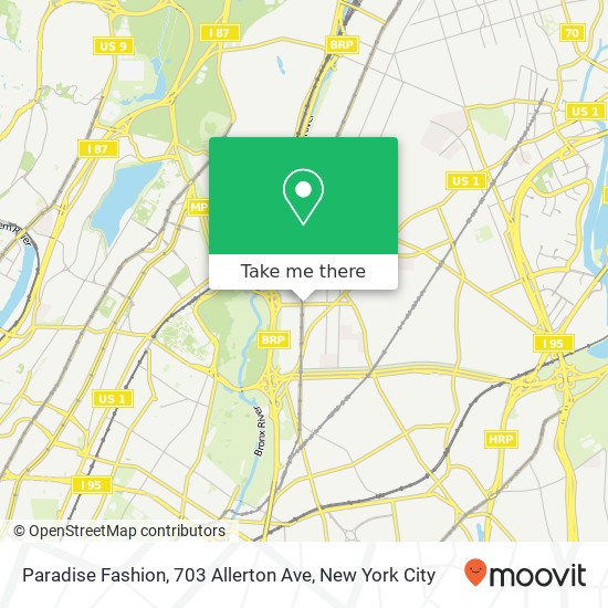 Mapa de Paradise Fashion, 703 Allerton Ave