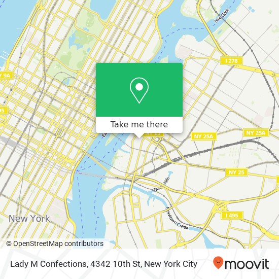 Mapa de Lady M Confections, 4342 10th St