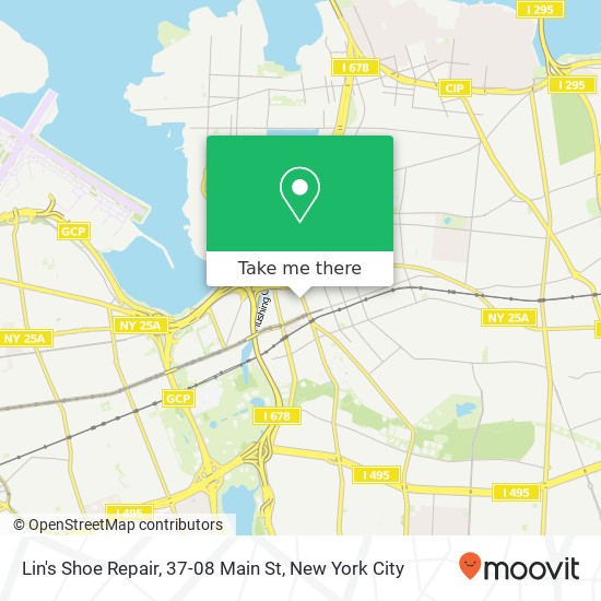 Mapa de Lin's Shoe Repair, 37-08 Main St