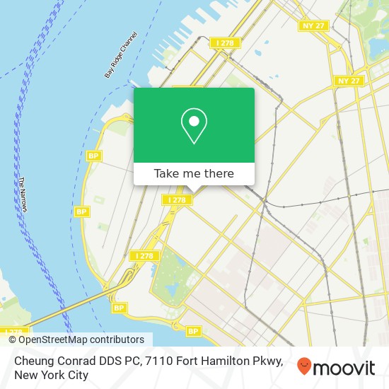 Cheung Conrad DDS PC, 7110 Fort Hamilton Pkwy map