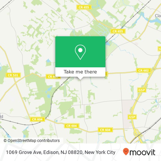 1069 Grove Ave, Edison, NJ 08820 map