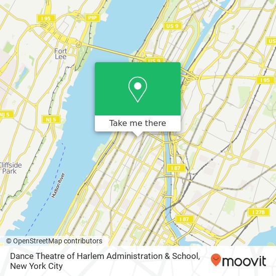 Mapa de Dance Theatre of Harlem Administration & School