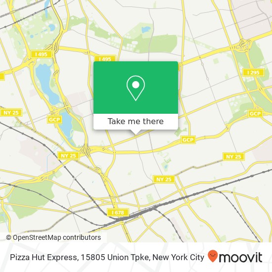 Mapa de Pizza Hut Express, 15805 Union Tpke