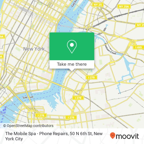 Mapa de The Mobile Spa - Phone Repairs, 50 N 6th St