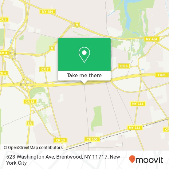 Mapa de 523 Washington Ave, Brentwood, NY 11717