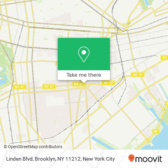 Mapa de Linden Blvd, Brooklyn, NY 11212