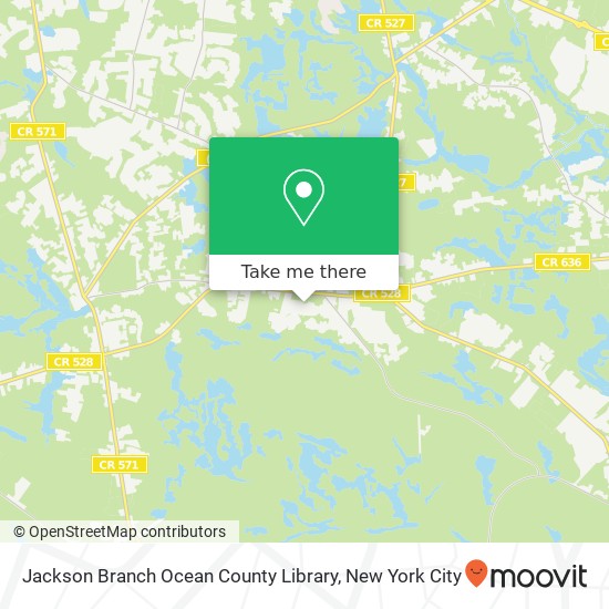 Jackson Branch Ocean County Library map