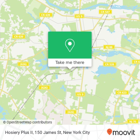 Hosiery Plus II, 150 James St map