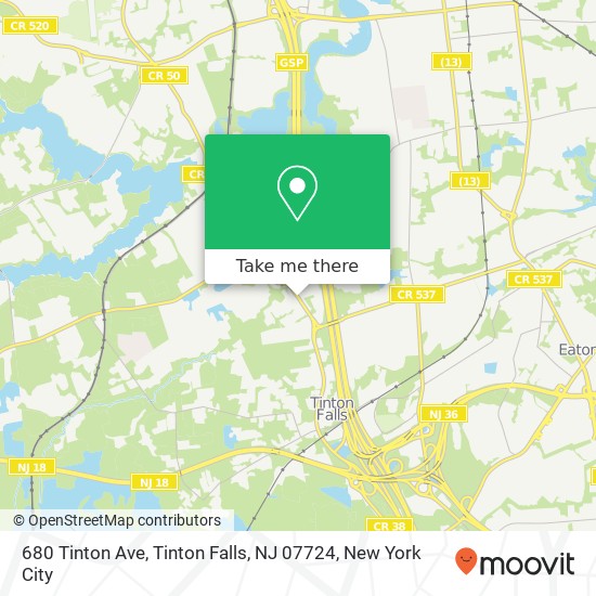 680 Tinton Ave, Tinton Falls, NJ 07724 map