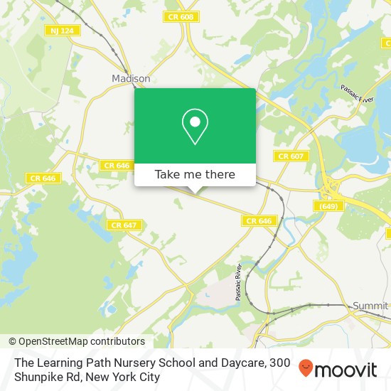 Mapa de The Learning Path Nursery School and Daycare, 300 Shunpike Rd