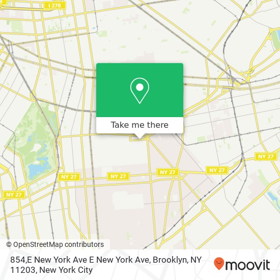 Mapa de 854,E New York Ave E New York Ave, Brooklyn, NY 11203