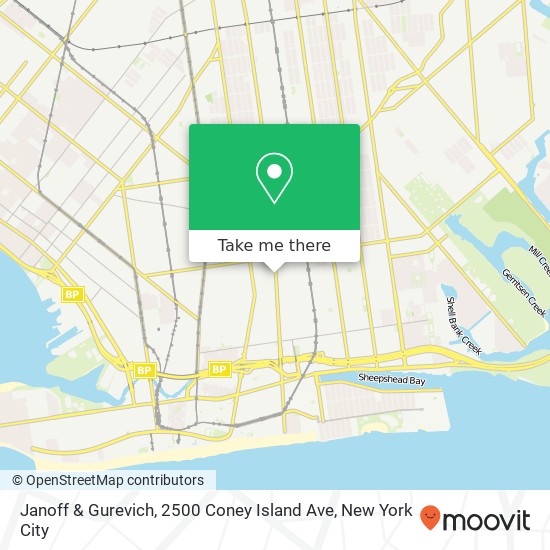 Janoff & Gurevich, 2500 Coney Island Ave map