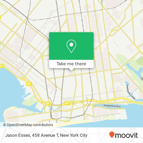 Jason Esses, 458 Avenue T map