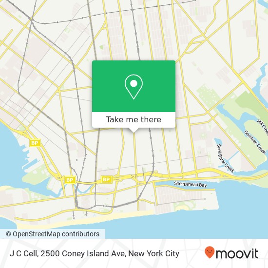 J C Cell, 2500 Coney Island Ave map