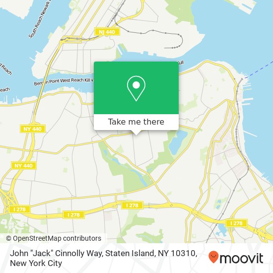 Mapa de John "Jack" Cinnolly Way, Staten Island, NY 10310