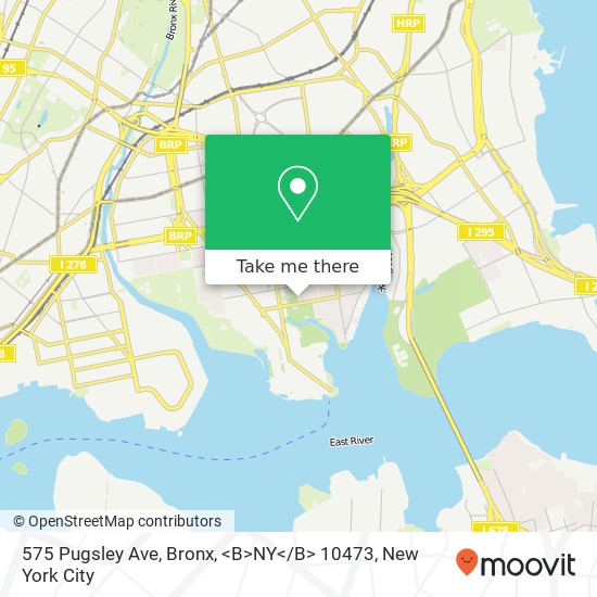 Mapa de 575 Pugsley Ave, Bronx, <B>NY< / B> 10473