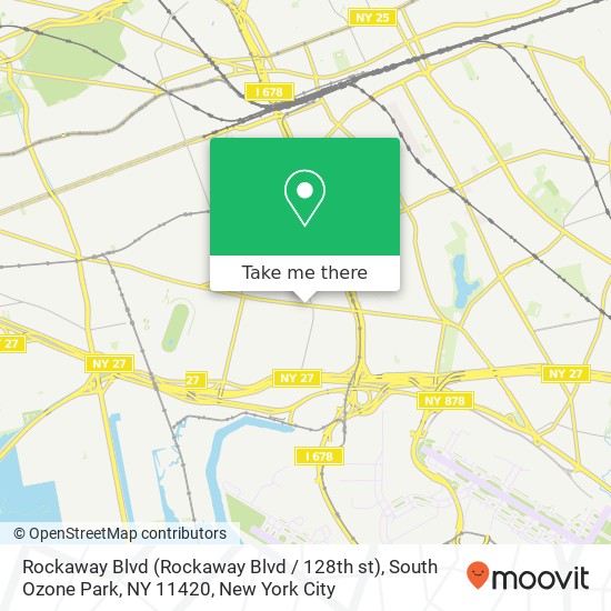 Mapa de Rockaway Blvd (Rockaway Blvd / 128th st), South Ozone Park, NY 11420