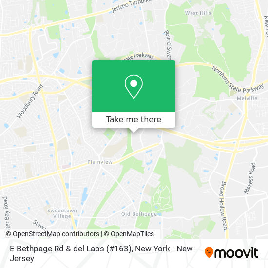 E Bethpage Rd & del Labs (#163) map