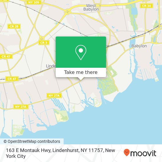 163 E Montauk Hwy, Lindenhurst, NY 11757 map