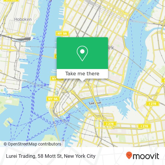 Mapa de Lurei Trading, 58 Mott St