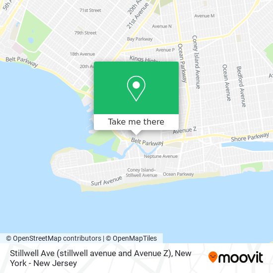 Mapa de Stillwell Ave (stillwell avenue and Avenue Z)