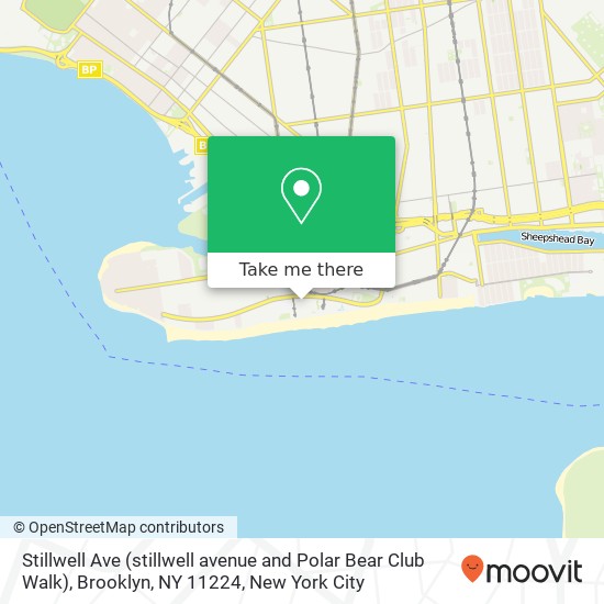 Stillwell Ave (stillwell avenue and Polar Bear Club Walk), Brooklyn, NY 11224 map