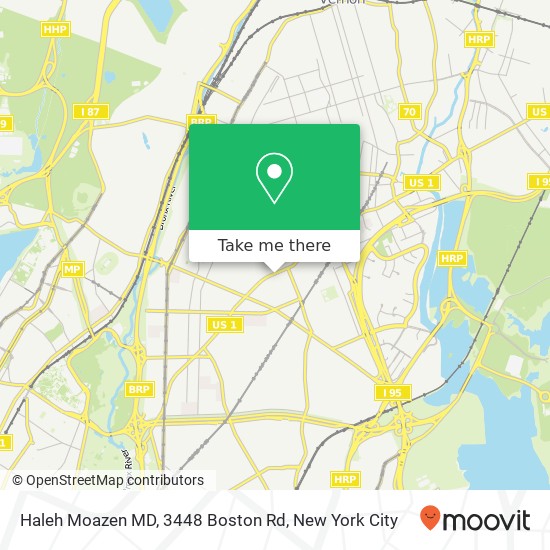 Mapa de Haleh Moazen MD, 3448 Boston Rd