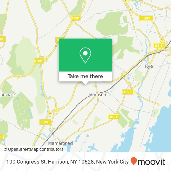 Mapa de 100 Congress St, Harrison, NY 10528