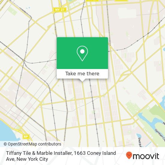 Mapa de Tiffany Tile & Marble Installer, 1663 Coney Island Ave