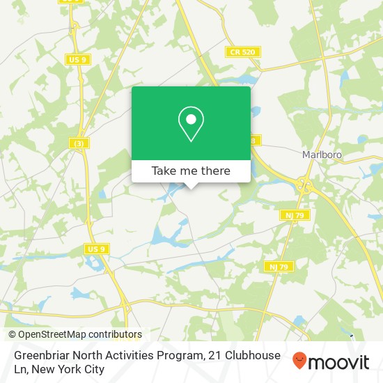 Mapa de Greenbriar North Activities Program, 21 Clubhouse Ln