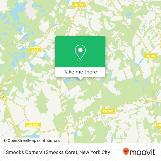 Mapa de Smocks Corners (Smocks Cors)