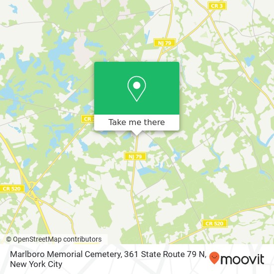Marlboro Memorial Cemetery, 361 State Route 79 N map