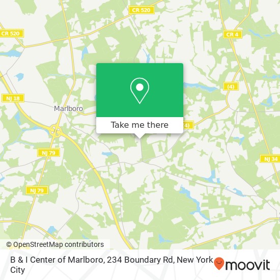 B & I Center of Marlboro, 234 Boundary Rd map