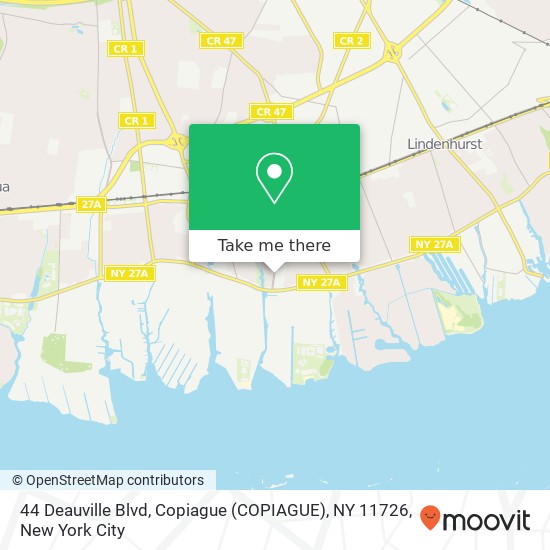 44 Deauville Blvd, Copiague (COPIAGUE), NY 11726 map