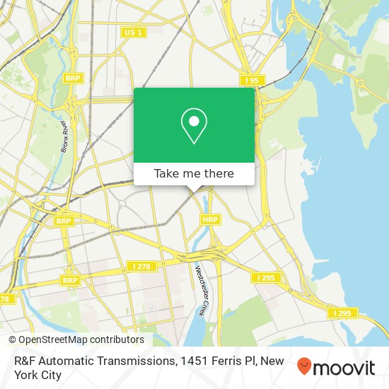 Mapa de R&F Automatic Transmissions, 1451 Ferris Pl