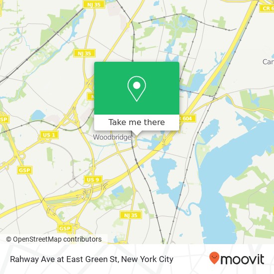 Rahway Ave at East Green St map