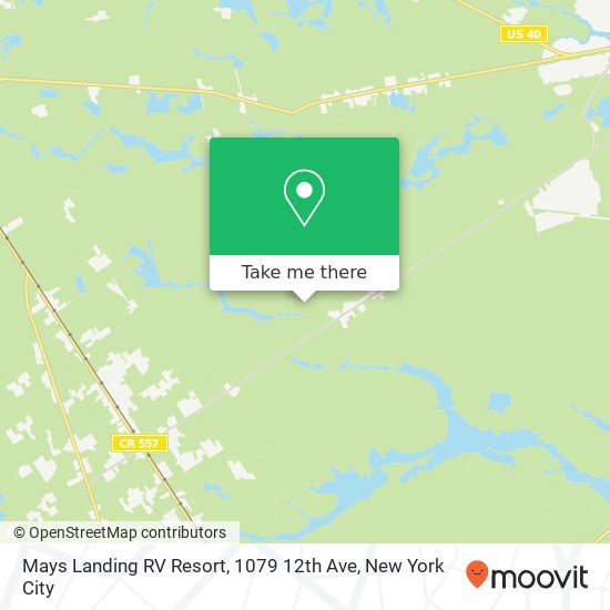 Mays Landing RV Resort, 1079 12th Ave map