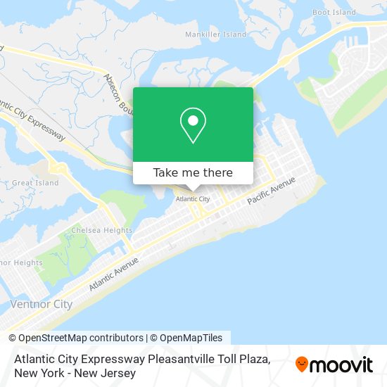 Atlantic City Expressway Pleasantville Toll Plaza map