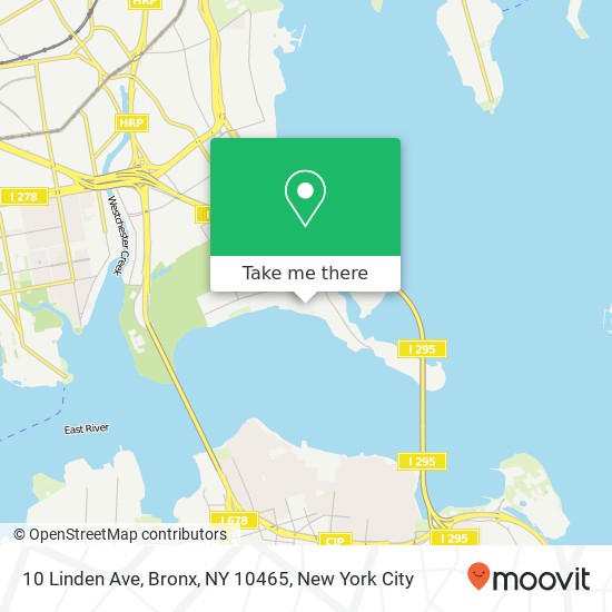 Mapa de 10 Linden Ave, Bronx, NY 10465