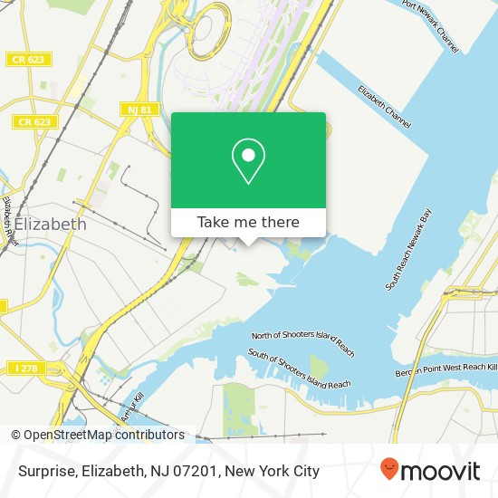 Mapa de Surprise, Elizabeth, NJ 07201