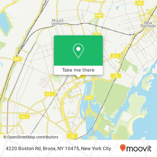 Mapa de 4220 Boston Rd, Bronx, NY 10475