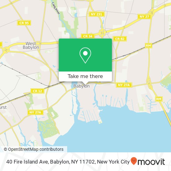 40 Fire Island Ave, Babylon, NY 11702 map