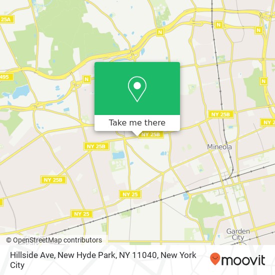 Hillside Ave, New Hyde Park, NY 11040 map