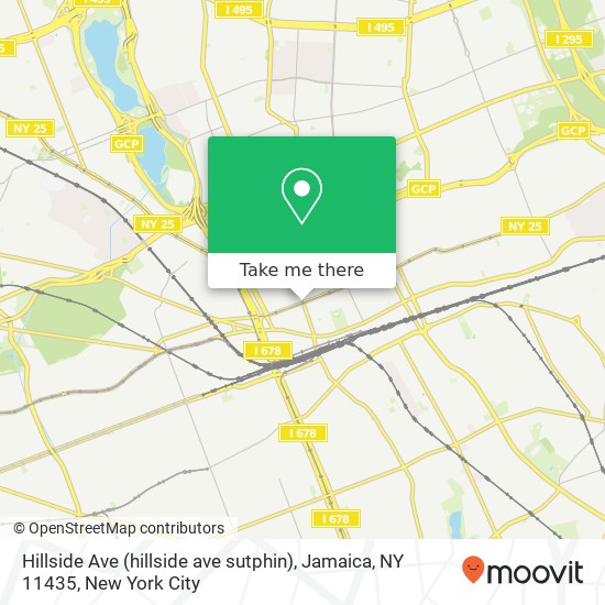 Mapa de Hillside Ave (hillside ave sutphin), Jamaica, NY 11435