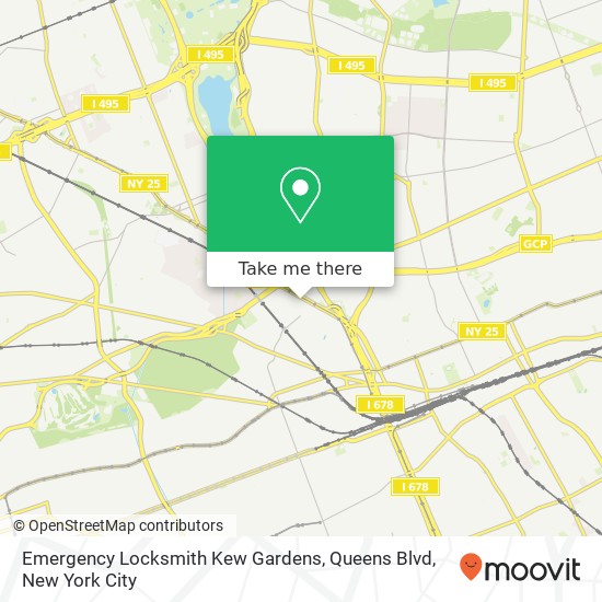 Mapa de Emergency Locksmith Kew Gardens, Queens Blvd
