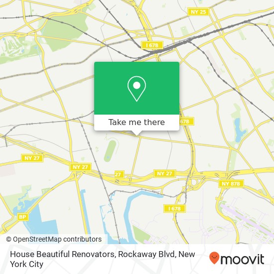 House Beautiful Renovators, Rockaway Blvd map